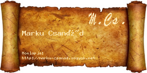 Marku Csanád névjegykártya